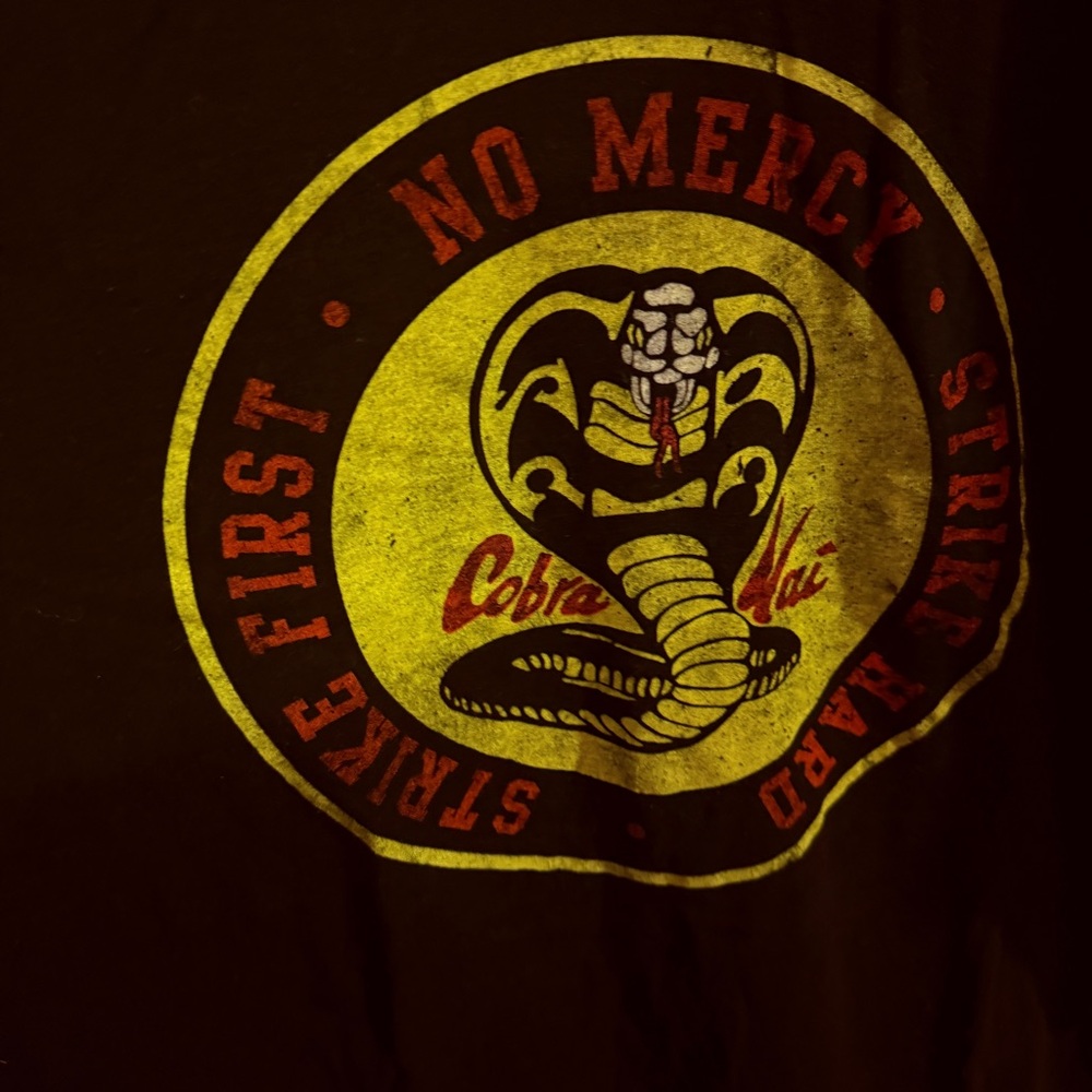 Bioworld Cobra Kai Tee - Black and Gold
